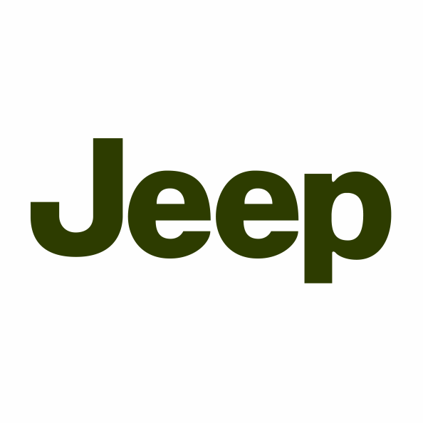 Logotipo de Jeep en color verde oscuro con letras mayúsculas en estilo sans-serif.