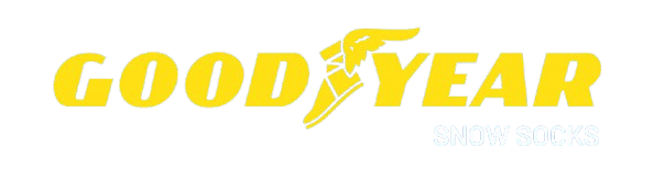 Logotipo de Goodyear con el texto "Snow Socks".